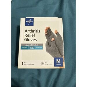 Medline Arthritis Relief Gloves Carpal Tunnel Tendonitis Medium Unisex 1 Pair